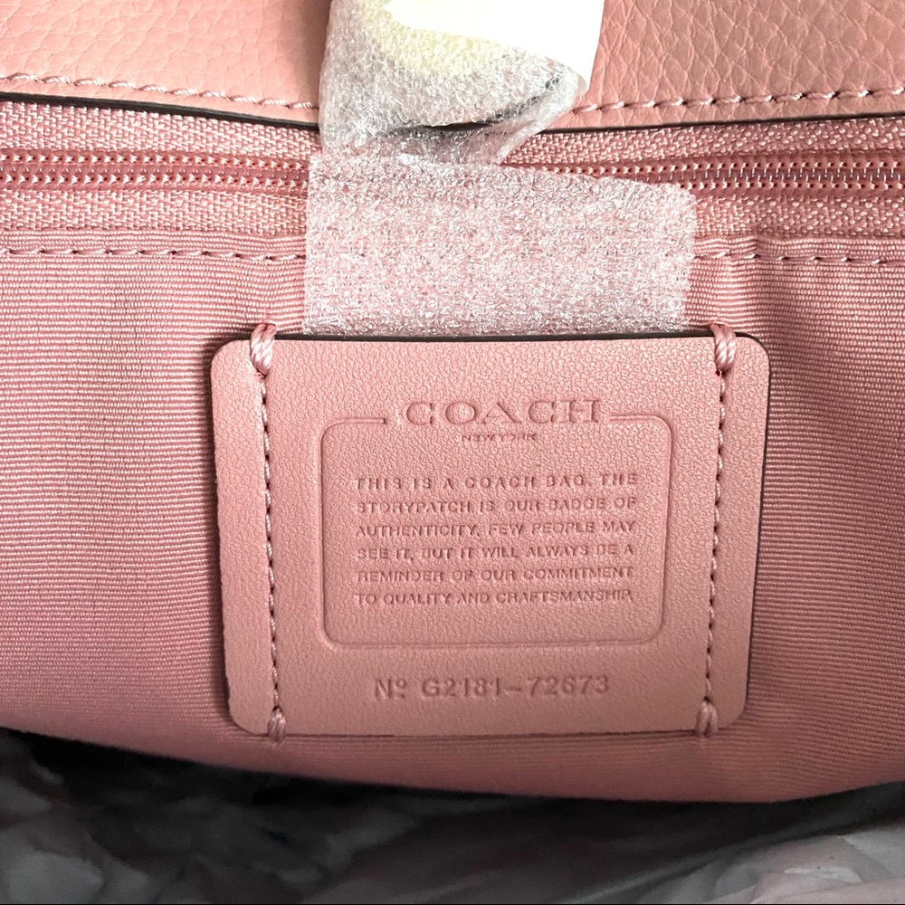 NWT authentic COACH leather tote wine - Picture 4 of 9